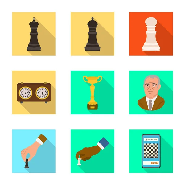 Vector design of checkmate and thin icon. Collection of checkmate and target vector icon for stock. — Stock Vector