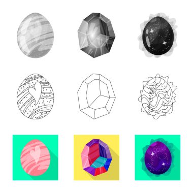 Hayvan ve tarih öncesi işareti vektör Illustration. Hisse senedi için hayvan ve sevimli vektör simge kümesi.