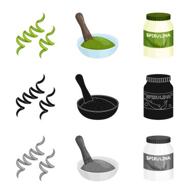 Protein ve deniz logo vektör tasarımı. Protein ve doğal hisse senedi vektör çizim.