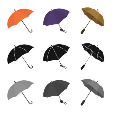 Koruma ve kapalı işareti yalıtılmış nesne. Koruma ve web için yağmurlu hisse senedi simgesi.