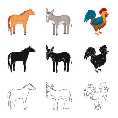 Üreme ve mutfak logo vektör Illustration. Koleksiyon ıslahının ve web için organik hisse senedi simgesi.