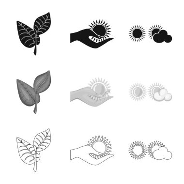 Yenilik ve teknoloji işareti illüstrasyon vektör. Yenilik ve doğa hisse senedi simgesi için web topluluğu.