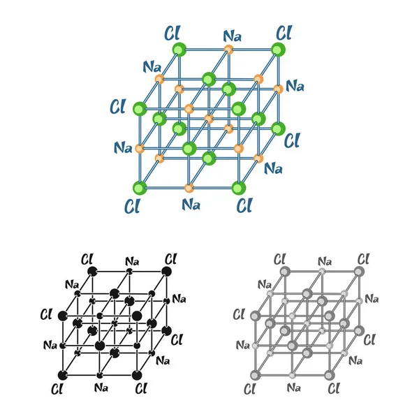 塩および化学徴候のベクトル設計。塩と調味料ストックベクトルイラストのセット. — ストックベクタ