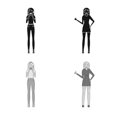 Duruş ve ruh hali işareti yalıtılmış nesne. Duruş ve web için kadın hisse senedi simgesi.