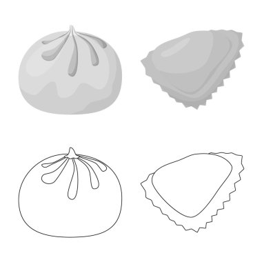 Ürünler ve pişirme simge vektör tasarımı. Ürünler ve web için meze hisse senedi simgesi.