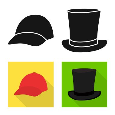 Giyim ve kap simgesi yalıtılmış nesne. Giyim ve hisse senedi için bere vektör simge kümesi.