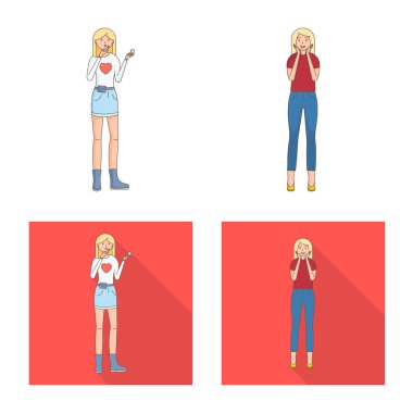 Duruş ve ruh hali logo vektör Illustration. Duruş ve erkek hisse senedi simgesi için web topluluğu.