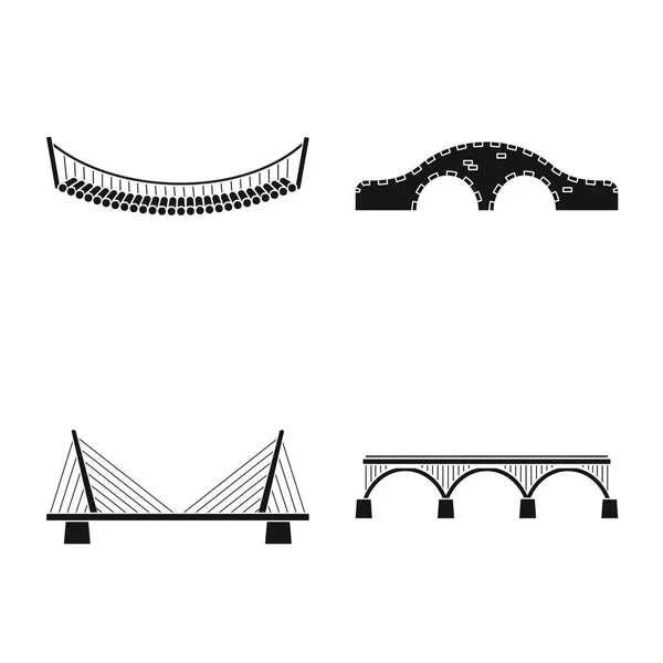 Illustrazione vettoriale del costrutto e logo laterale. Serie di costruzione e ponte stock vettoriale illustrazione . — Vettoriale Stock