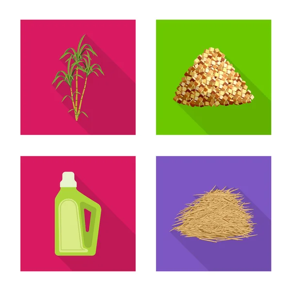 Illustration vectorielle du logo des plantes et plantations. Ensemble d'illustration vectorielle de stock de plantes et d'agriculture . — Image vectorielle