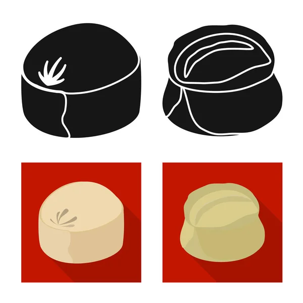 Ilustración vectorial de productos e icono de cocina. Conjunto de productos y aperitivo símbolo de stock para web . — Vector de stock