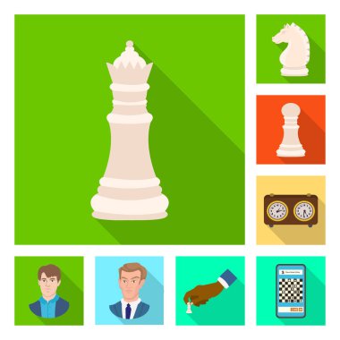 Şah mat ve ince sembolü yalıtılmış nesne. Hisse senedi için Şah mat ve hedef vektör simge kümesi.