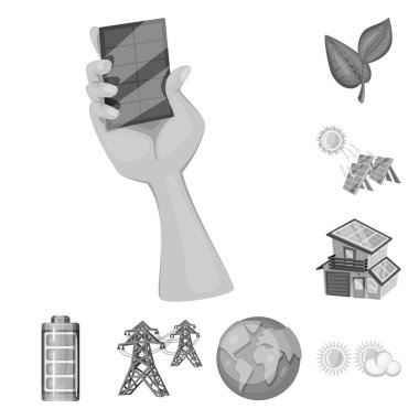 Organik ve doğa işareti izole nesne. Web için organik ve panel stok sembolü seti.