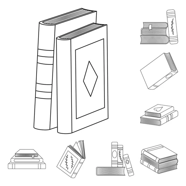 Ilustración vectorial del estudio e icono de la literatura. Colección de estudio y símbolo de stock de origen para web . — Archivo Imágenes Vectoriales