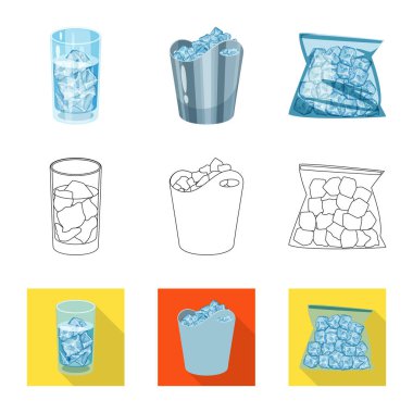 Doku ve donmuş simge vektör Illustration. Doku ve şeffaf hisse senedi vektör çizim.