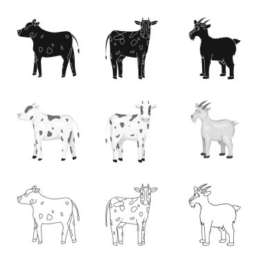 Üreme ve mutfak simge vektör Illustration. Koleksiyon ıslahının ve organik hisse senedi vektör çizim.