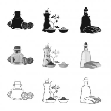 Sağlıklı ve sebze logo vektör tasarımı. Sağlıklı kümesi ve hisse senedi için tarım vektör simgesi.