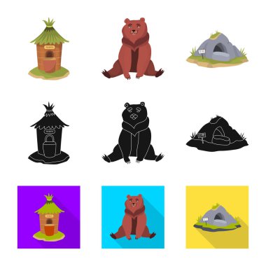 Doğa ve eğlence simge vektör Illustration. Doğa ve eğlence hisse senedi vektör çizim topluluğu.