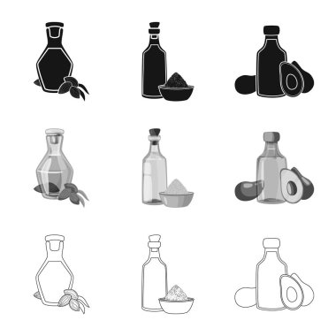 Sağlıklı ve sebze logo vektör tasarımı. Sağlıklı kümesi ve hisse senedi için tarım vektör simgesi.