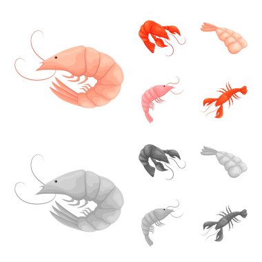 Meze ve okyanus simge vektör Illustration. Meze koleksiyonu ve hisse senedi için incelik vektör simgesi.