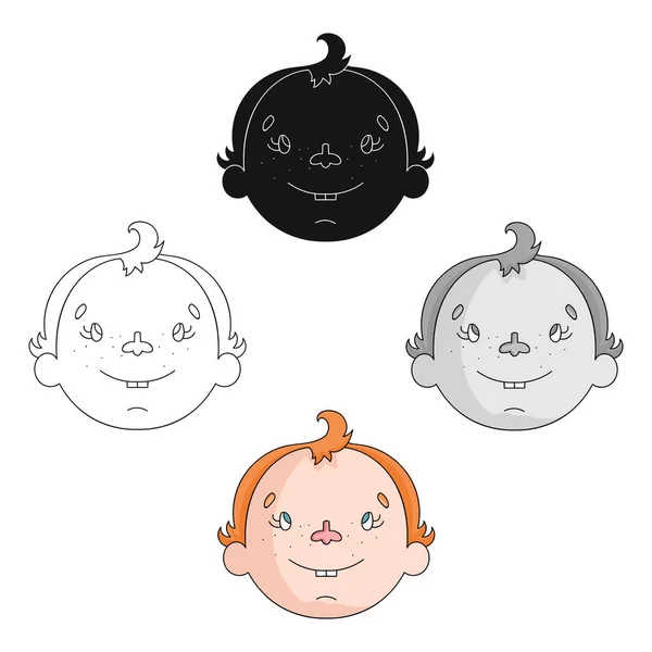 Zoon icoon in Cartoon, zwarte stijl geïsoleerd op witte achtergrond. Familie vakantie symbool voorraad vector illustratie. — Stockvector