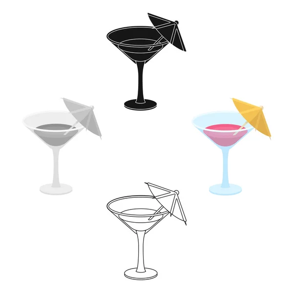 Glas mit einem Cocktail.Party und Parteien einzigen Symbol in Cartoon, schwarzer Stil Vektor Symbol Stock Illustration. — Stockvektor