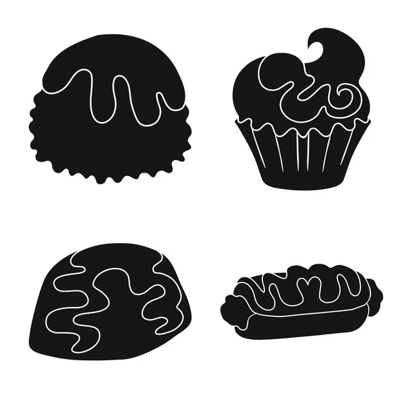 Vektor-Illustration von Süße und Produktsymbol. Sammlung von Süße und süße Aktiensymbol für das Web. — Stockvektor