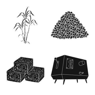 Sakaroz ve teknoloji logosu vektör tasarımı. Web için sakaroz ve baston stok sembolü koleksiyonu.