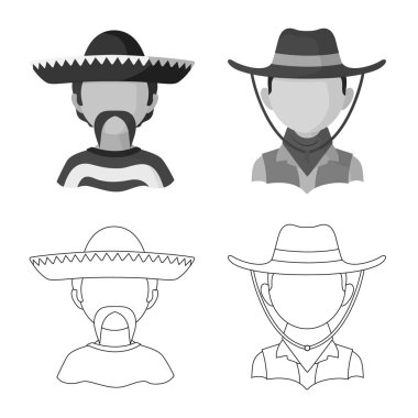 Kopyacı ve yerleşik simge vektör çizimi. Kopyacı ve kültür hisse senedi vektör çizim.