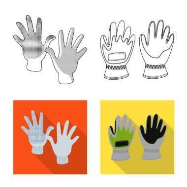 Siluet ve güvenlik logo vektör tasarımı. Hisse senedi için konfor ve siluet vektör simge topluluğu.