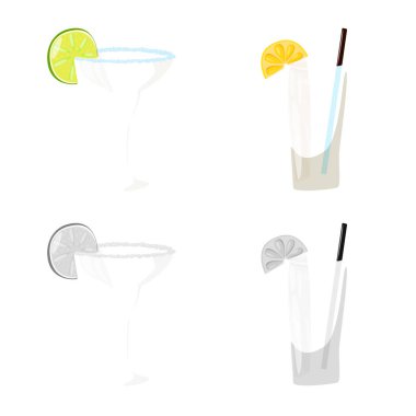 Kafe ve Latin işareti yalıtılmış nesne. Kafe ve ulusal hisse senedi vektör çizim.