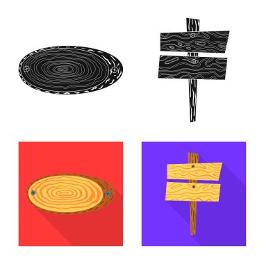 Ham izole nesne ve orman logosu. Ham kümesi ve parke hisse senedi simgesi web için.