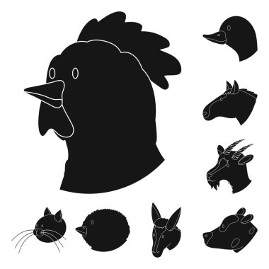 Çiftlik ve organik simge vektör illüstrasyon. Çiftlik ve baş stok vektör illüstrasyon koleksiyonu.