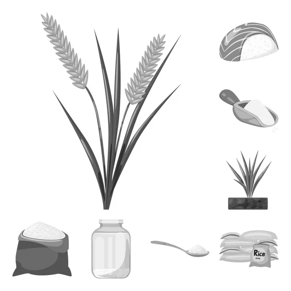 Векторный дизайн продуктов питания и органического логотипа. Набор векторных иллюстраций для пищевых продуктов и сельского хозяйства . — стоковый вектор