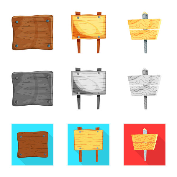 Vector illustration of raw  and forest  sign. Collection of raw  and hardwood vector icon for stock.