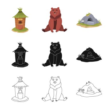 Doğa ve eğlence simge vektör Illustration. Doğa ve eğlence hisse senedi vektör çizim seti.