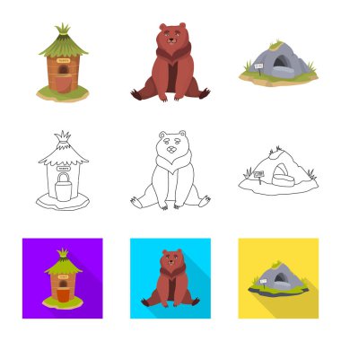 Doğa ve eğlence işareti vektör Illustration. Doğa ve eğlence hisse senedi vektör çizim topluluğu.