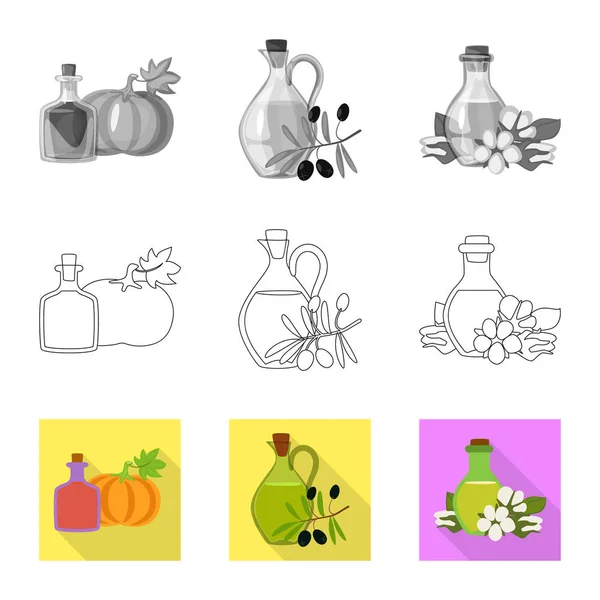 Vector illustration of healthy  and vegetable  icon. Collection of healthy  and agriculture stock symbol for web. — Stock Vector