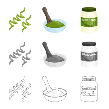 Protein ve deniz logo vektör Illustration. Protein ve web için doğal hisse senedi simgesi.