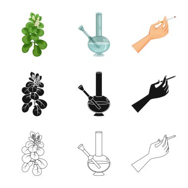 Çöp yalıtılmış nesne ve durdurmak logo. Çöp ve alışkanlık hisse senedi vektör çizim topluluğu.