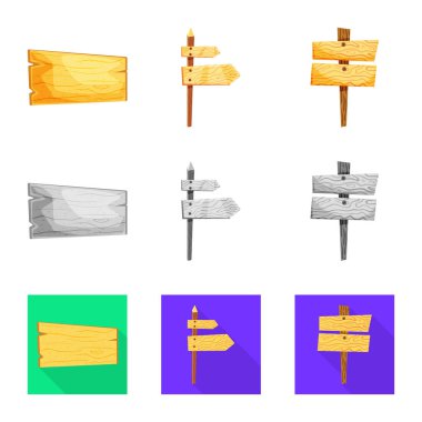 Ham izole nesne ve orman logosu. Parke hisse senedi vektör çizim ve ham kümesi.