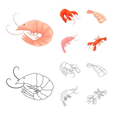 Meze ve okyanus işareti yalıtılmış nesne. Meze ve incelik hisse senedi vektör çizim topluluğu.