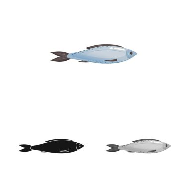 Taze ve restoran logo vektör Illustration. Taze ve deniz hisse senedi simgesi için web topluluğu.