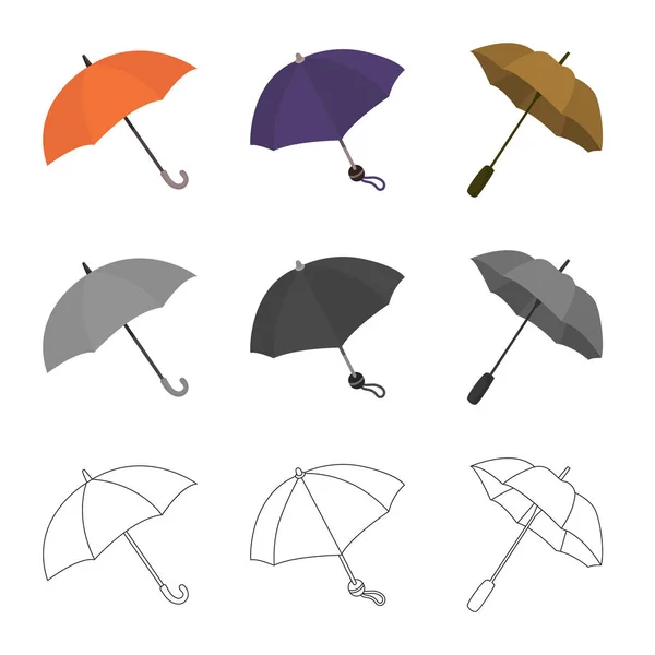 Векторная иллюстрация защиты и закрытого логотипа. Сборник иллюстраций по защите от дождя и дождя . — стоковый вектор