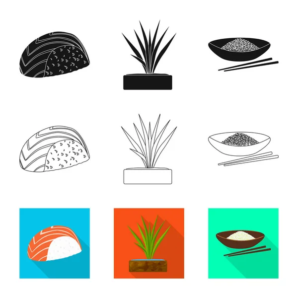 Ilustracja wektorowa upraw i ekologiczny ikona. Zbiór upraw i gotowanie symbol giełdowy dla sieci web. — Wektor stockowy