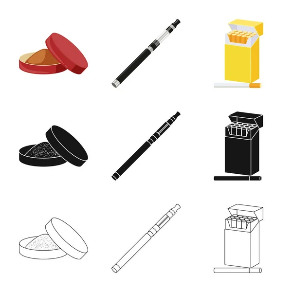 Ilustración vectorial de basura y símbolo de parada. Colección de basura y hábito símbolo de stock para la web . — Vector de stock