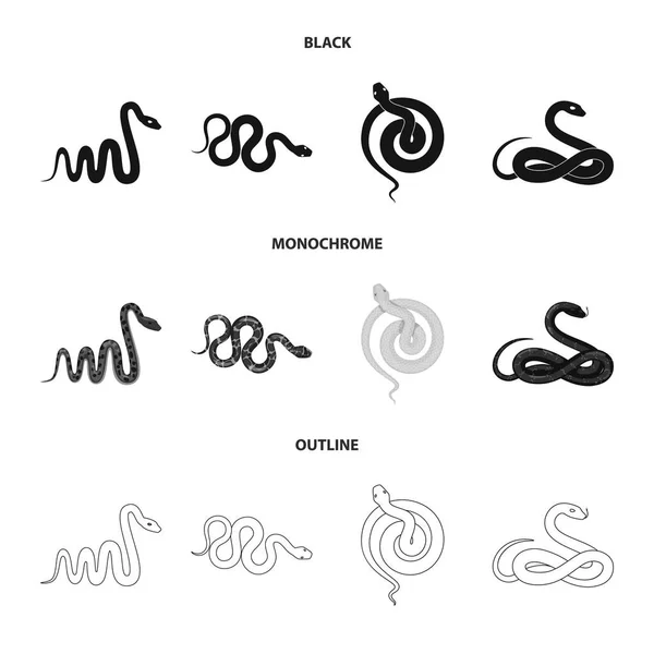 Ilustración vectorial del logotipo de mamíferos y peligros. Colección de mamíferos y medicina símbolo de stock para la web . — Vector de stock
