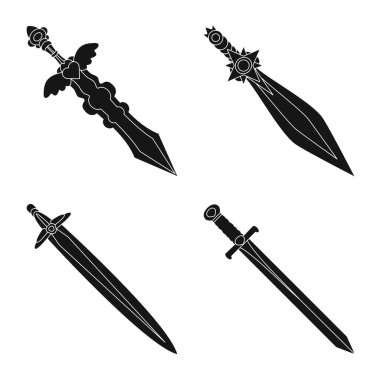 Keskin ve bıçak logo vektör tasarımı. Keskin ve hançer hisse senedi simgesi için web topluluğu.