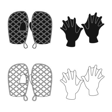 Siluet ve güvenlik işareti vektör tasarımı. Siluet ve konfor hisse senedi simgesi için web topluluğu.