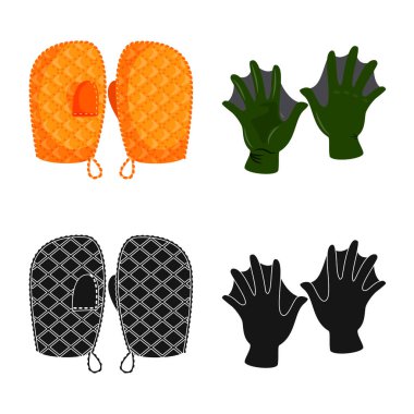 Sembol siluet ve güvenlik izole nesne. Siluet ve konfor hisse senedi vektör çizim seti.