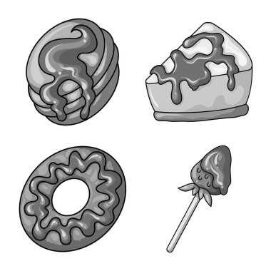 Tatlı ve karamel logo vektör tasarımı. Tatlı ve mutfak hisse senedi simgesi için web topluluğu.